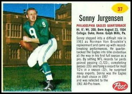 37 Sonny Jurgensen